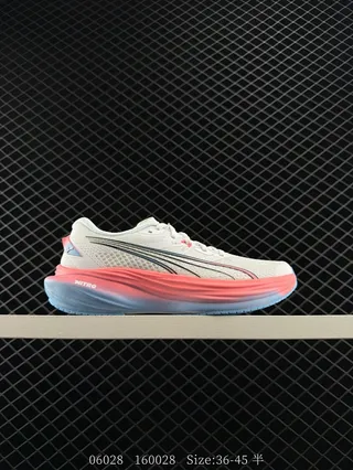 Puma Deviate NITRO 3 أبيض وردي أزرق أحذية جري 2