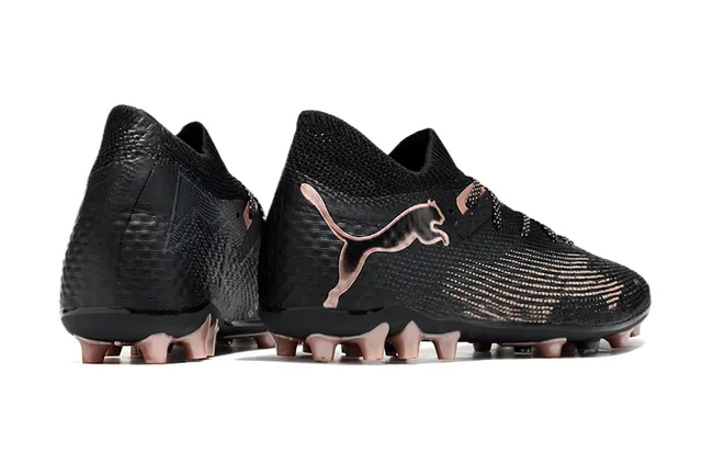 Puma Future Z علوة سوداء ذهبية من التريكو نظام الرباط المتكامل أحذية كرة القدم للأرض الصلبة 5