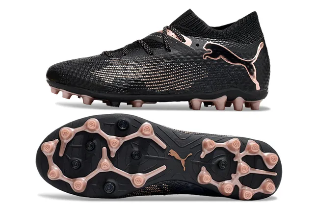 Puma Future Z علوة سوداء ذهبية من التريكو نظام الرباط المتكامل أحذية كرة القدم للأرض الصلبة 6