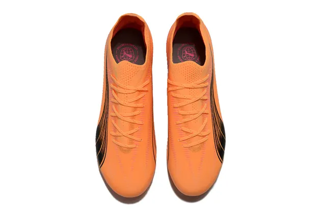 Puma Future Z Faster কমলা গোলাপি দৃঢ় মাটির ফুটবল জুতা 2