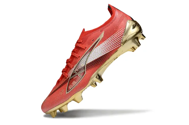 Puma Future Z Vermelho e Dourado Sapatos de futebol para campo firme 3