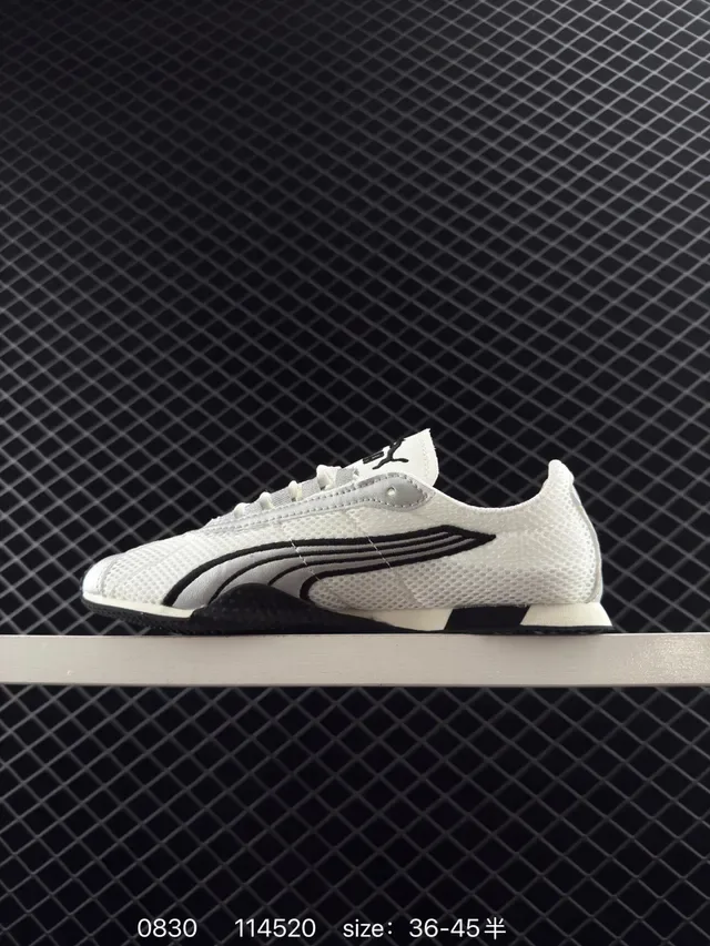 Puma H-Street White and Black Mesh Lifestyle Sneakers 6