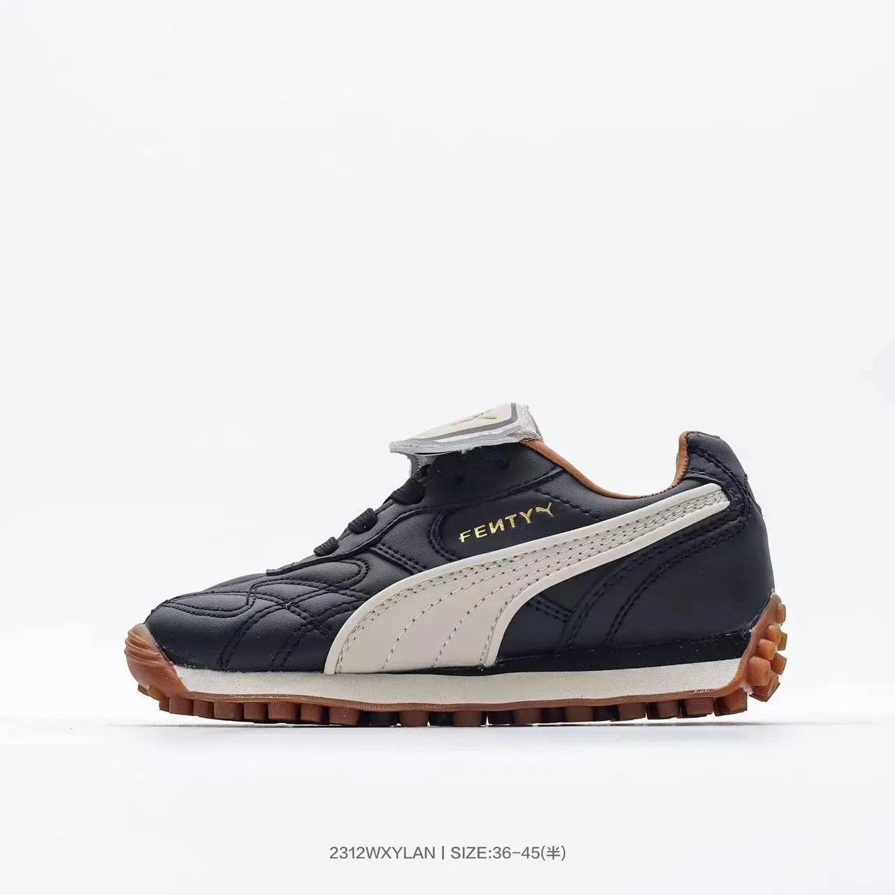 Puma Palermo Black Gold tige en cuir matelassé T-Toe Cap chaussures lifestyle 18
