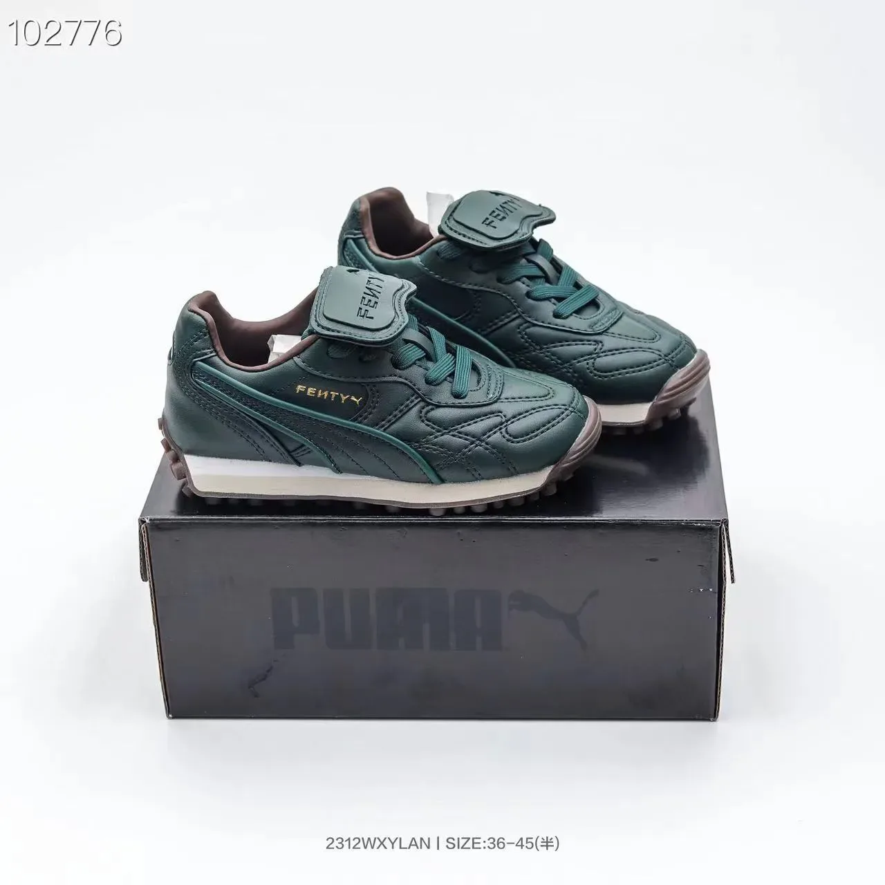 Puma Palermo Black Gold tige en cuir matelassé T-Toe Cap chaussures lifestyle 20