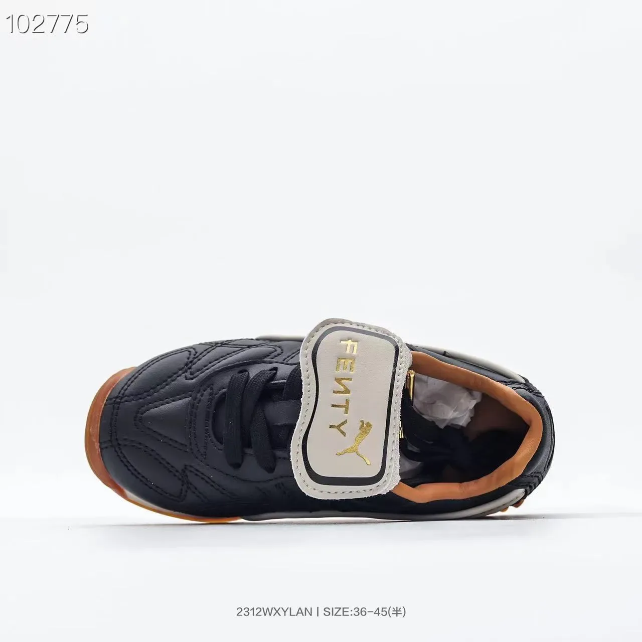Puma Palermo Black Gold tige en cuir matelassé T-Toe Cap chaussures lifestyle 23
