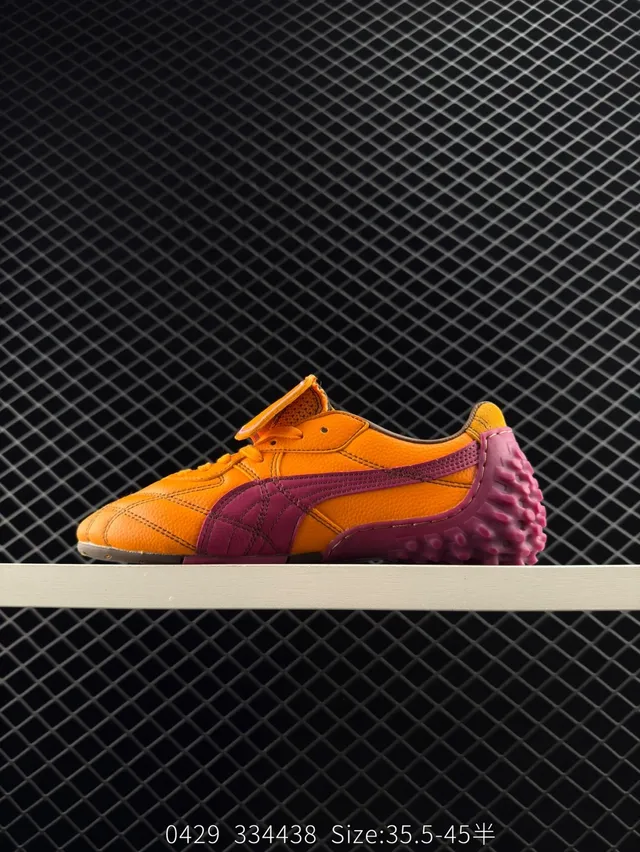 Puma x Fenty Avanti LS برتقالي وماجنطا حذاء كرة القدم تربة 4