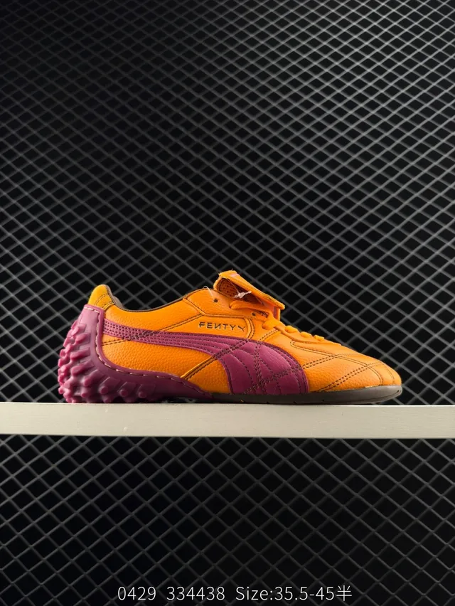 Puma x Fenty Avanti LS برتقالي وماجنطا حذاء كرة القدم تربة 5