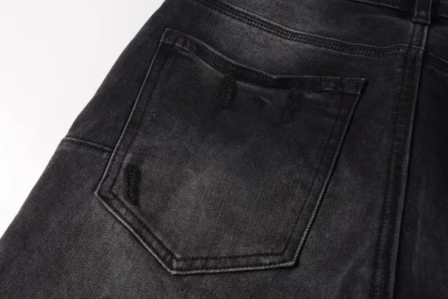 Purple Brand Jeans Distressed Noirs Lavés Slim-Fit 5