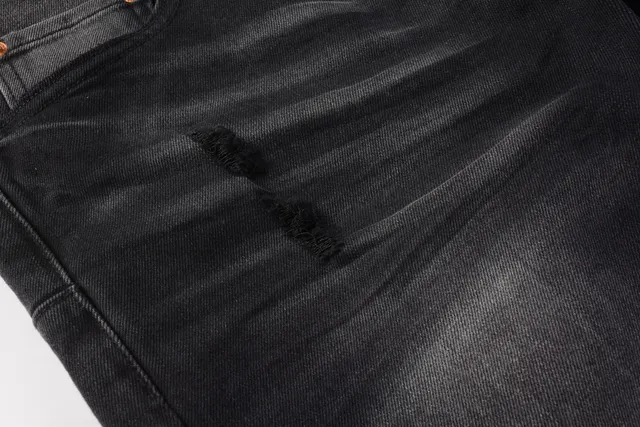 Purple Brand Jeans Distressed Noirs Lavés Slim-Fit 7