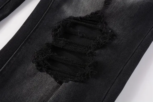 Purple Brand Jeans Distressed Noirs Lavés Slim-Fit 8