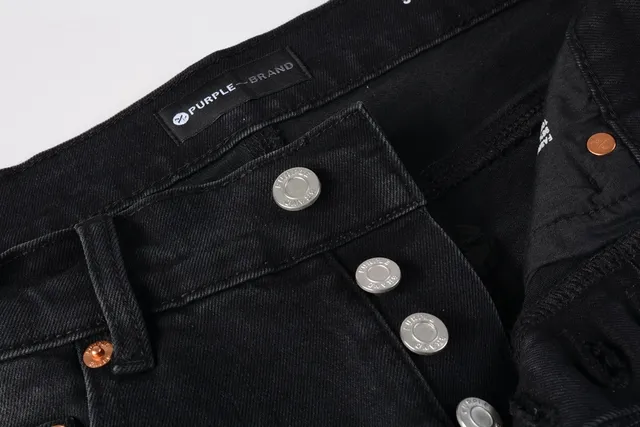 Purple Brand Jeans Distressed Noirs Lavés Slim-Fit 10