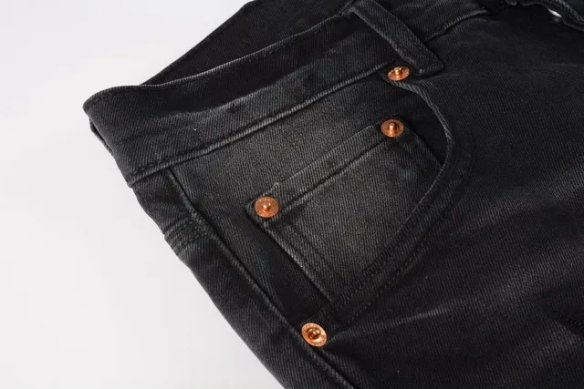 Purple Brand Jeans Distressed Noirs Lavés Slim-Fit 11