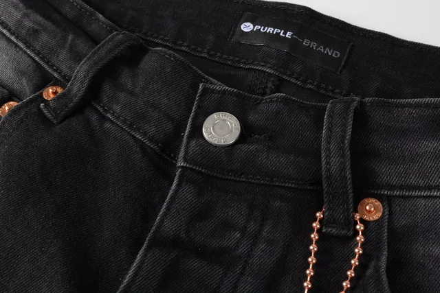 Purple Brand Jeans Distressed Noirs Lavés Slim-Fit 12