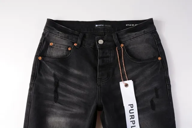 Purple Brand Jeans Distressed Noirs Lavés Slim-Fit 15