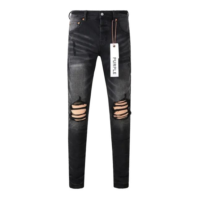 Purple Brand Jeans Distressed Noirs Lavés Slim-Fit 19