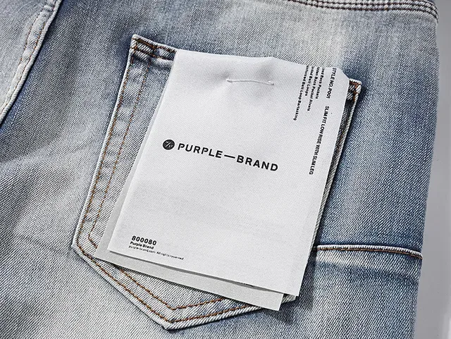 Jeans Purple Brand usés lavage clair avec éclaboussures de peinture 7