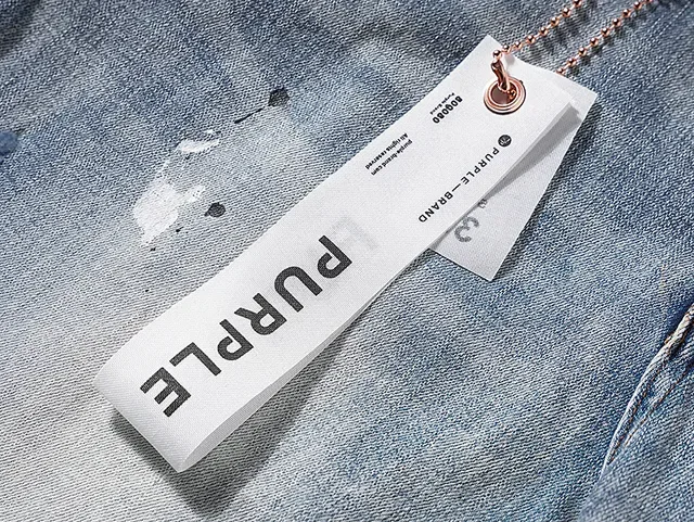 Jeans Purple Brand usés lavage clair avec éclaboussures de peinture 12