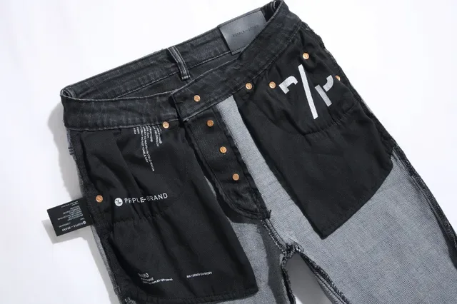 Purple Brand Distressed Slim-Fit Faded Black Jeans 6