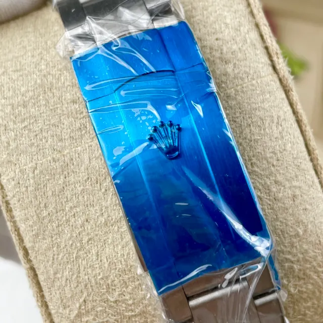 Rolex Oyster Perpetual 蓝色表盘 不锈钢 机械手表 3