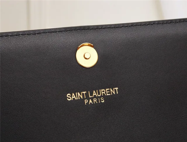 Saint Laurent Loulou Black Gold Chain Bag 5