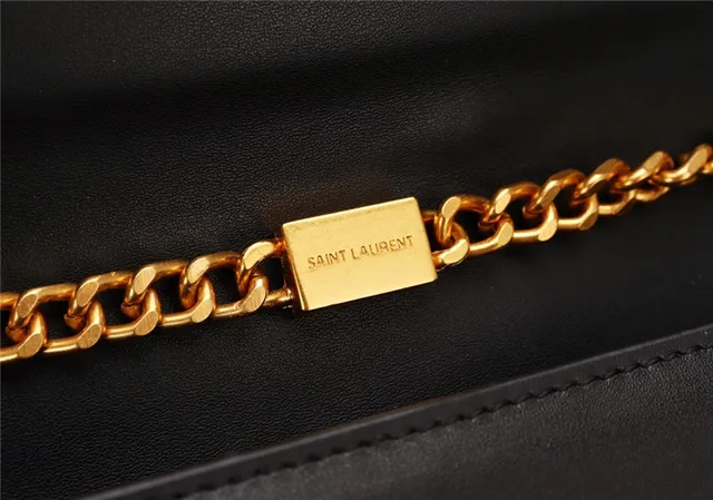 Saint Laurent Loulou Black Gold Chain Bag 7