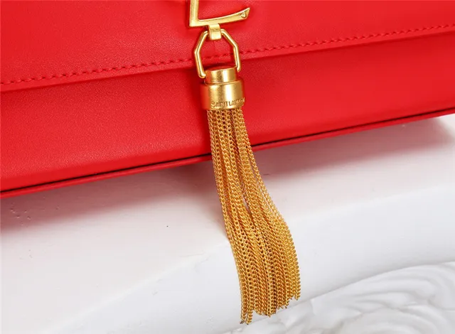 Saint Laurent Loulou Black Gold Chain Bag 17
