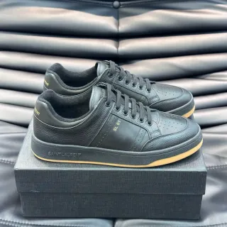 Saint Laurent SL 61 Black Pebbled Leather Lifestyle Sneakers