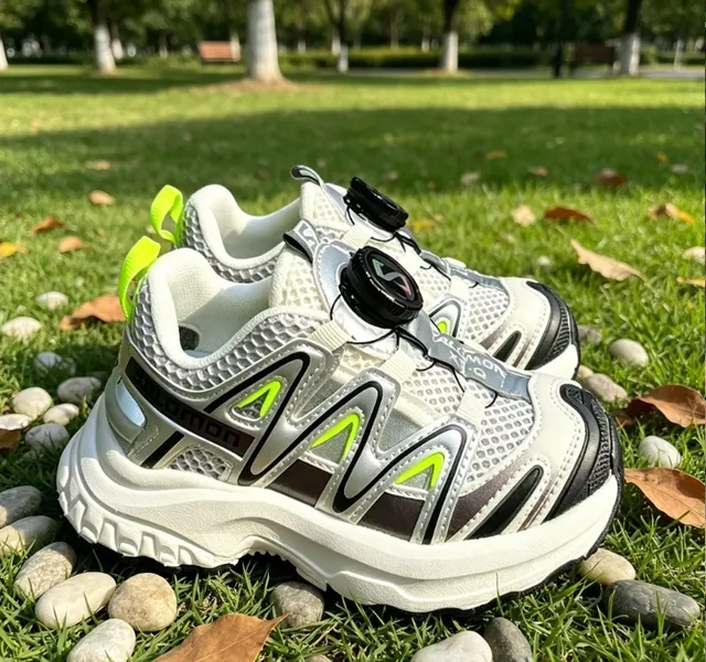 Salomon ACS Pro Silver Black Lime Green Chunky Sneakers 8