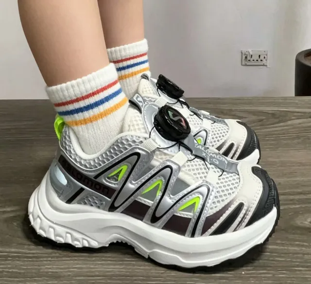 Salomon ACS Pro Silver Black Lime Green Chunky Sneakers 10