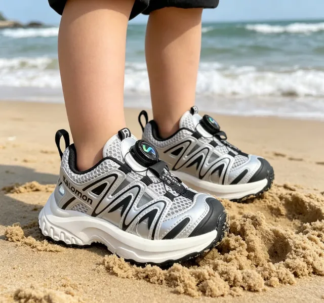 Salomon ACS Pro Silver Black Lime Green Chunky Sneakers 24