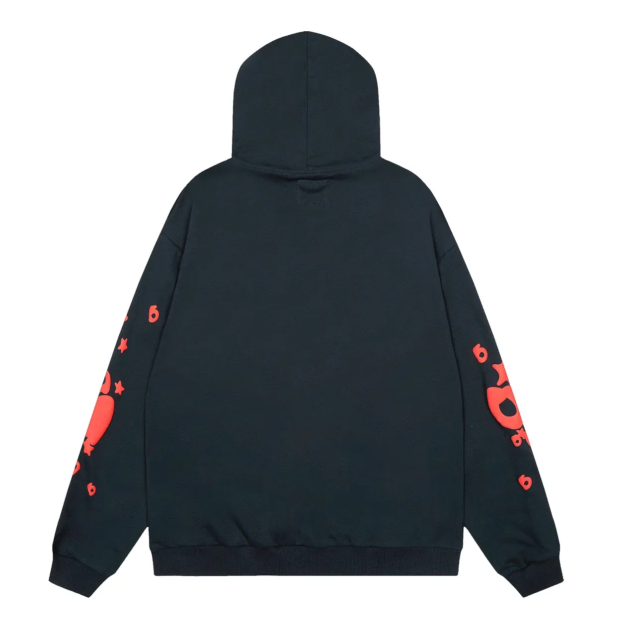 Sp5der Hoodie Oversized Fit Beige Red Graphique 11