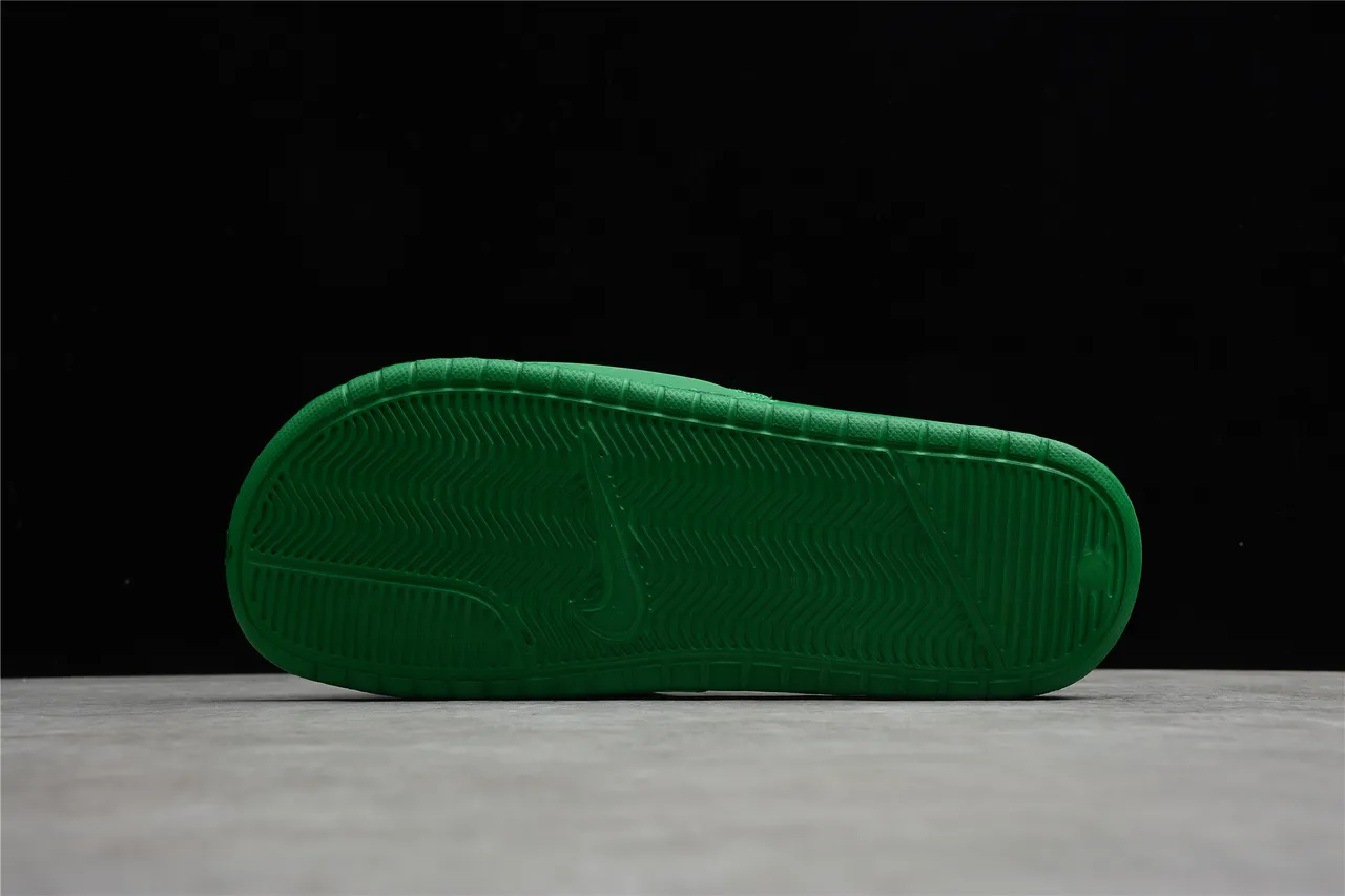Stussy Signature Logo Vert Blanc Caoutchouc Moulé Lanière Unique Claquettes 3
