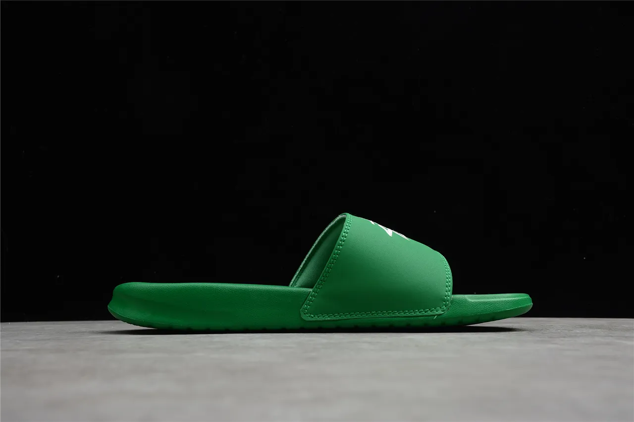 Stussy Signature Logo Vert Blanc Caoutchouc Moulé Lanière Unique Claquettes 5