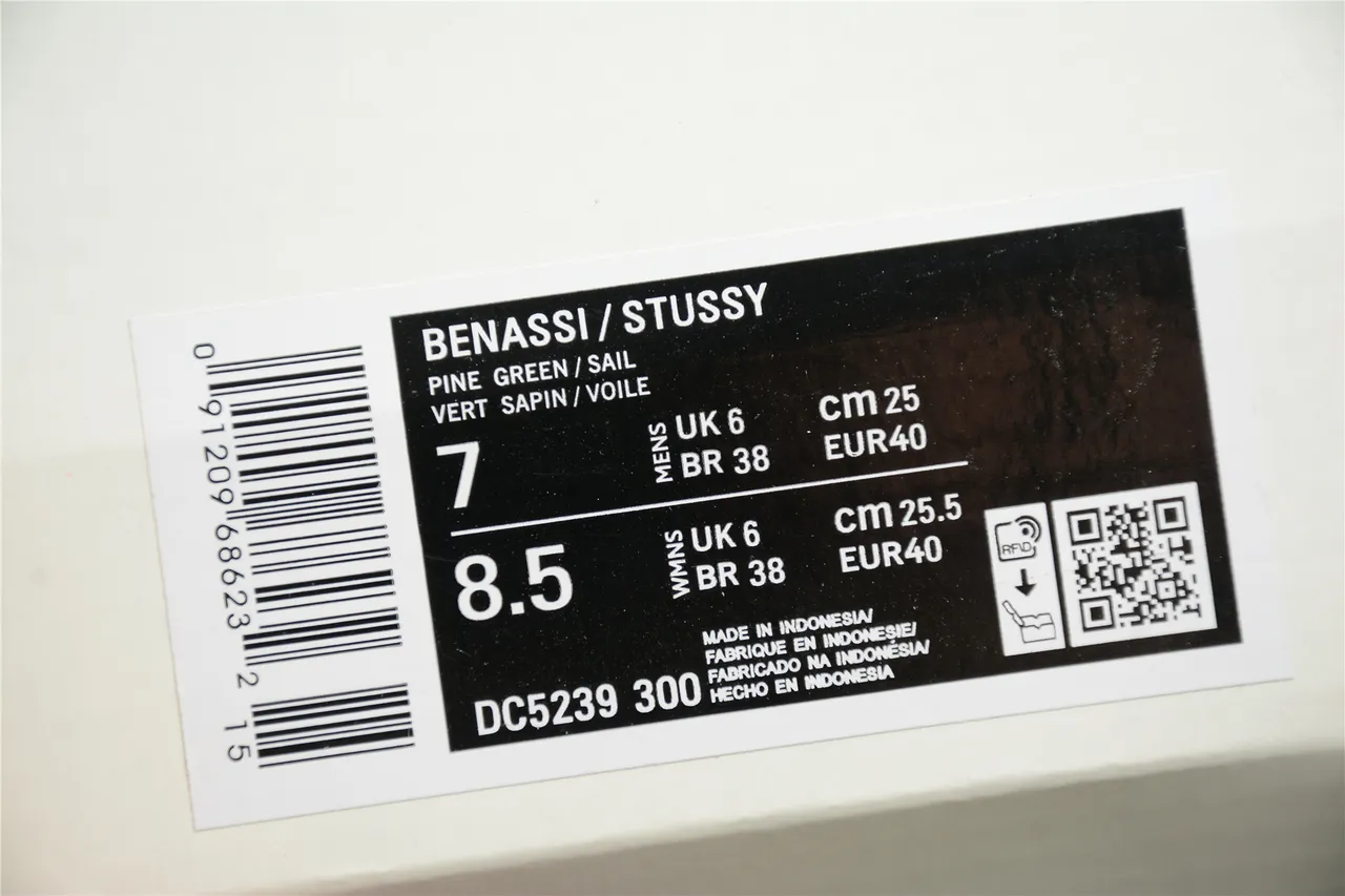 Stussy Signature Logo Vert Blanc Caoutchouc Moulé Lanière Unique Claquettes 8