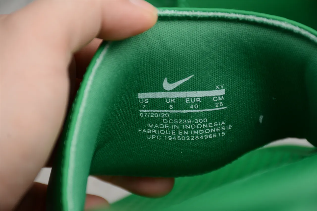 Stussy Signature Logo Vert Blanc Caoutchouc Moulé Lanière Unique Claquettes 9