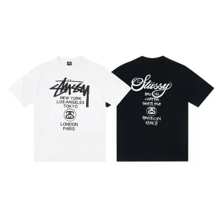 Stussy Stock Logo सिटी लिस्ट ग्राफिक टी-शर्ट