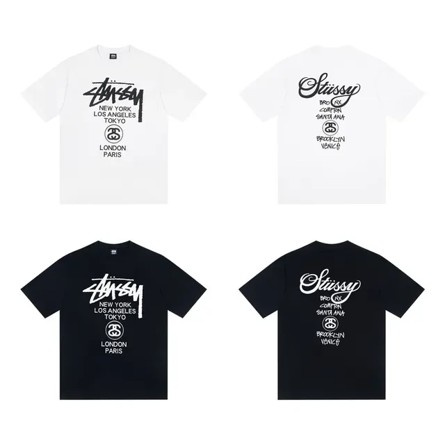 Stussy Stock Logo सिटी लिस्ट ग्राफिक टी-शर्ट 2