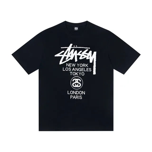 Stussy Stock Logo सिटी लिस्ट ग्राफिक टी-शर्ट 6
