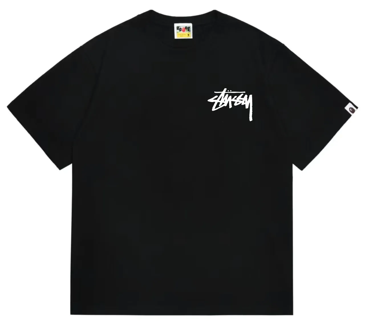 T-shirt rouge Stussy x A Bathing Ape Stock Logo 11