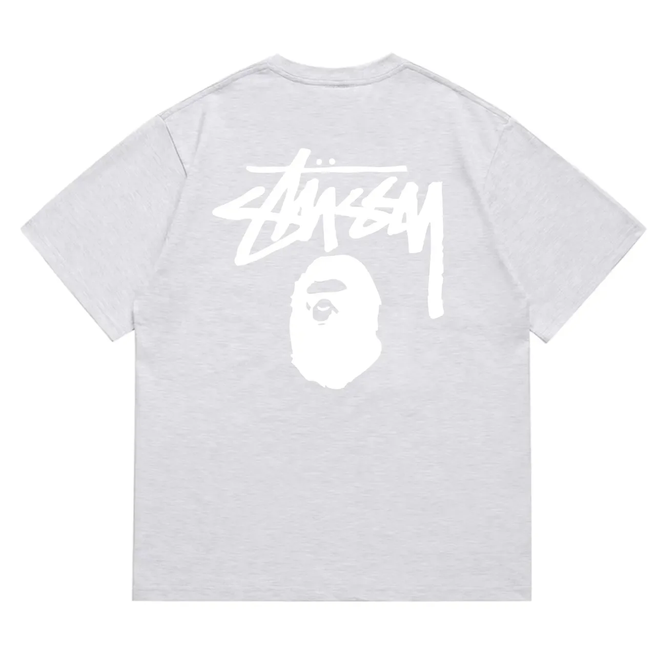 T-shirt rouge Stussy x A Bathing Ape Stock Logo 15