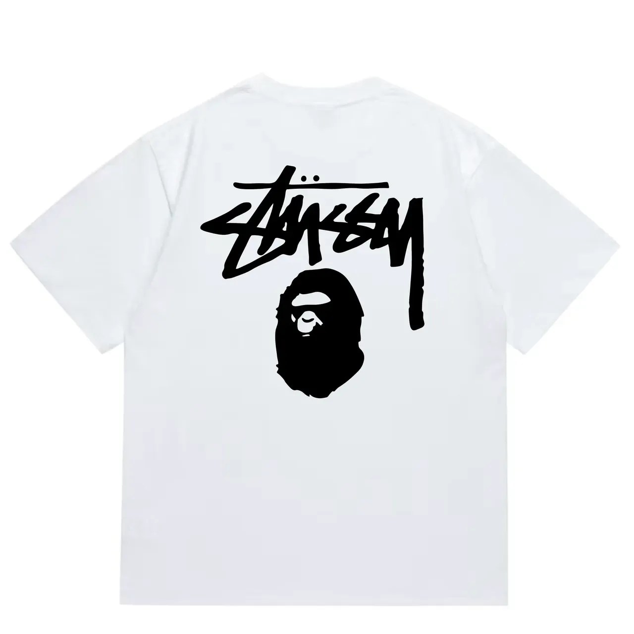 T-shirt rouge Stussy x A Bathing Ape Stock Logo 20