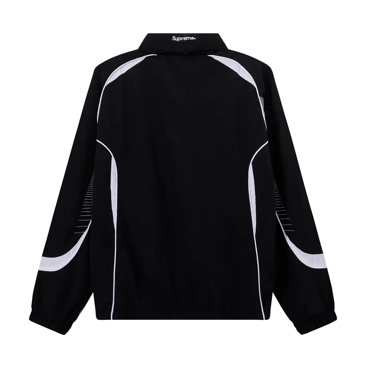 Supreme Black White Full-Zip Contrast-Panel Windbreaker 5
