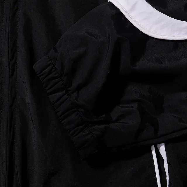 Supreme Black White Full-Zip Contrast-Panel Windbreaker 13