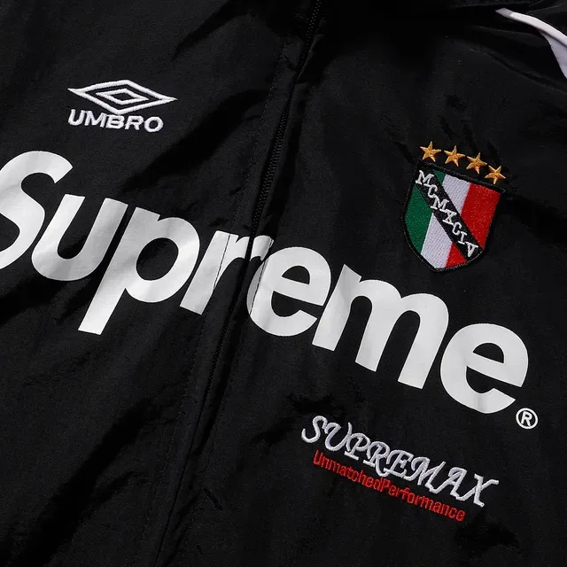 Supreme Black White Full-Zip Contrast-Panel Windbreaker 15