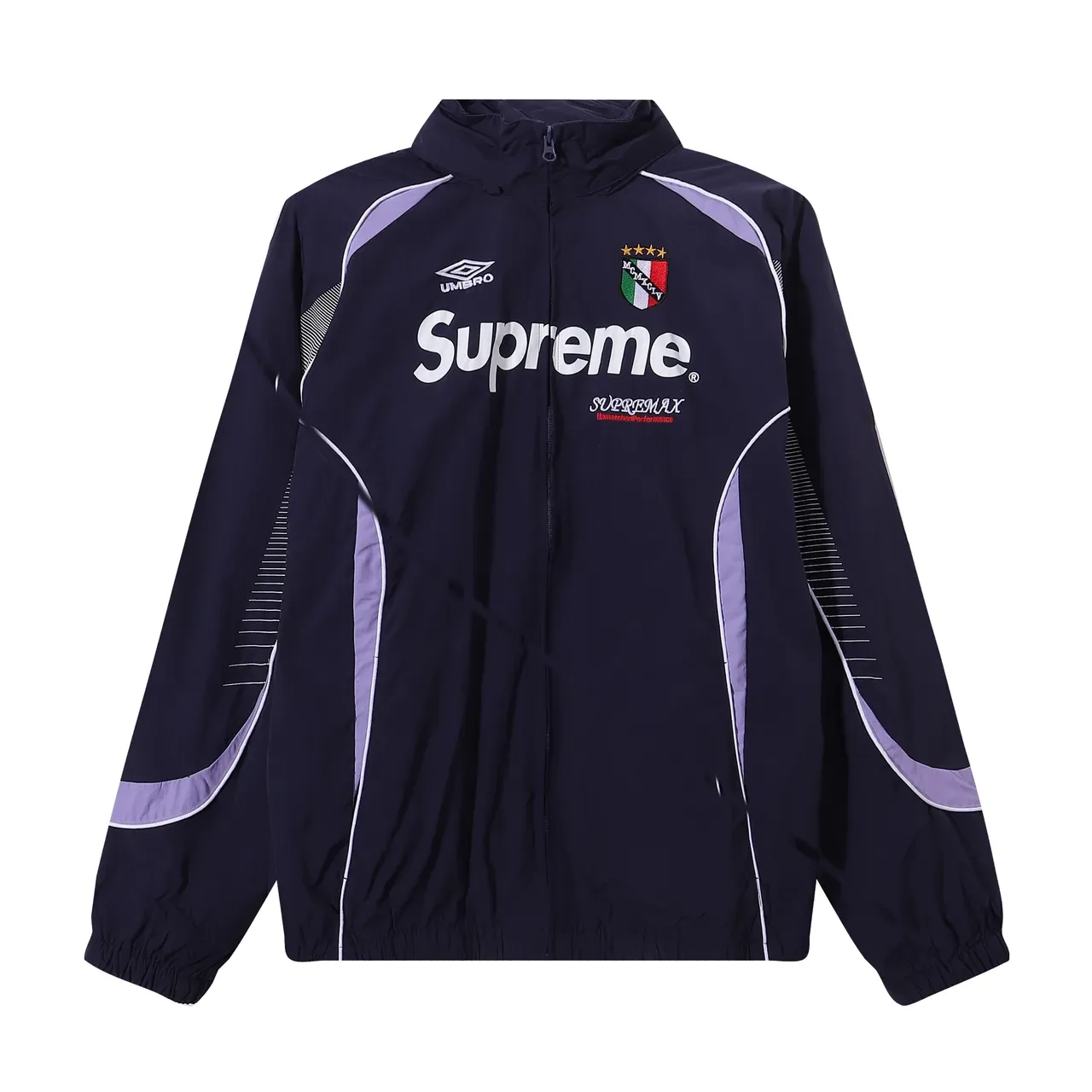 Supreme Black White Full-Zip Contrast-Panel Windbreaker 18