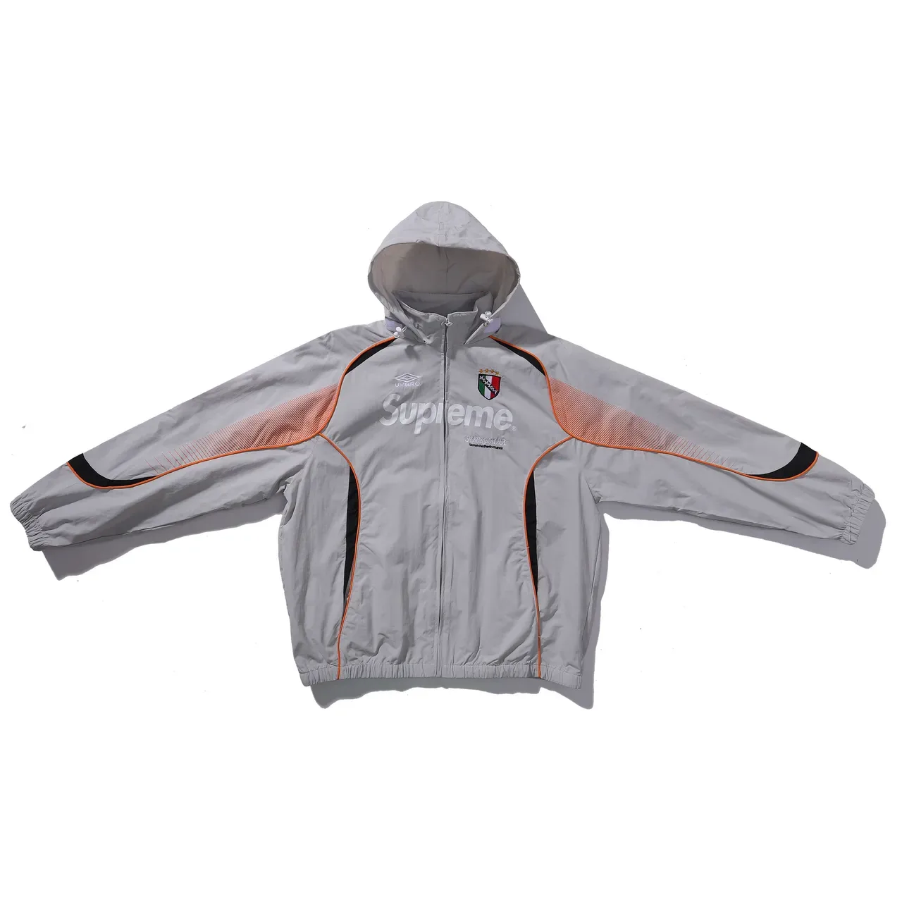 Supreme Black White Full-Zip Contrast-Panel Windbreaker 21