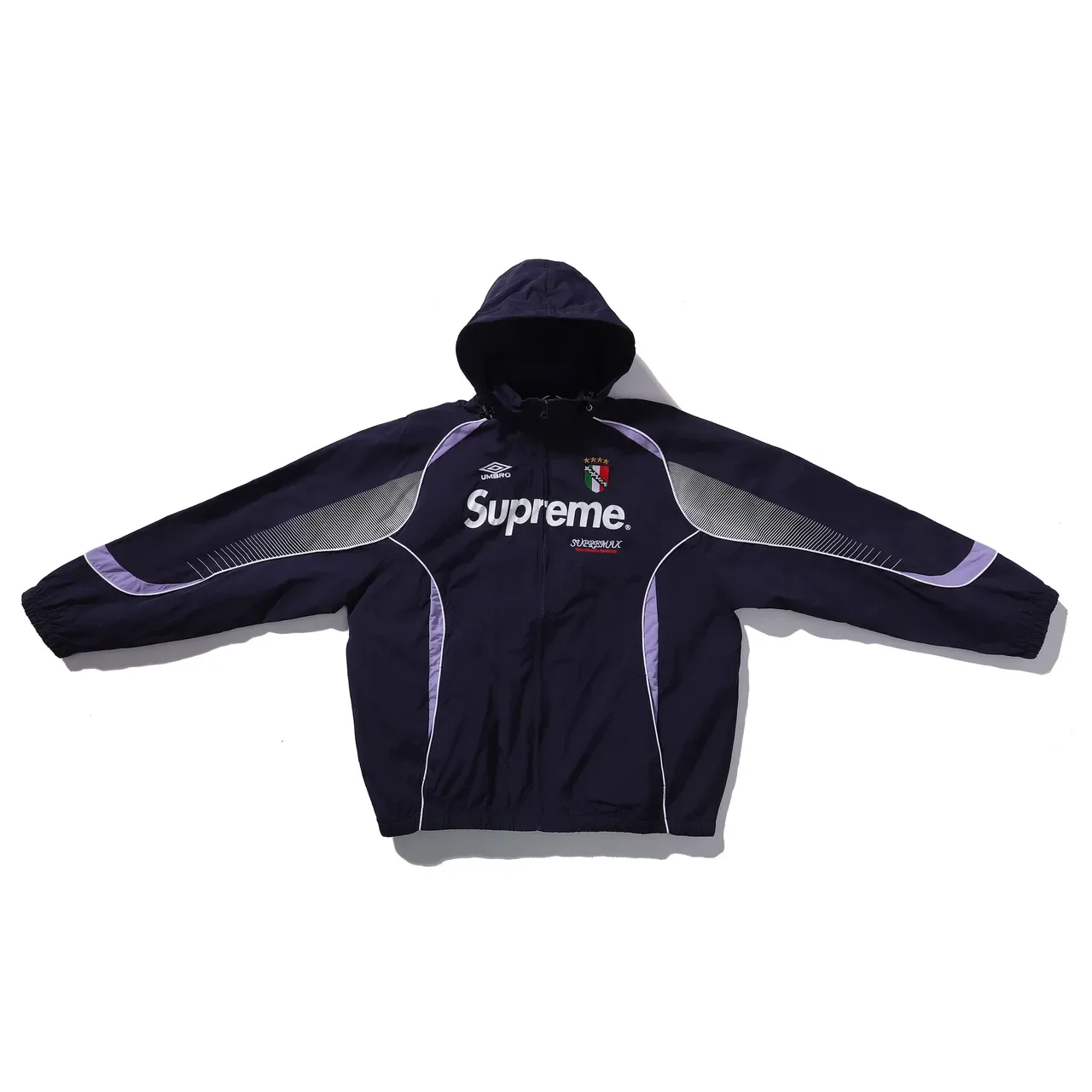 Supreme Black White Full-Zip Contrast-Panel Windbreaker 22