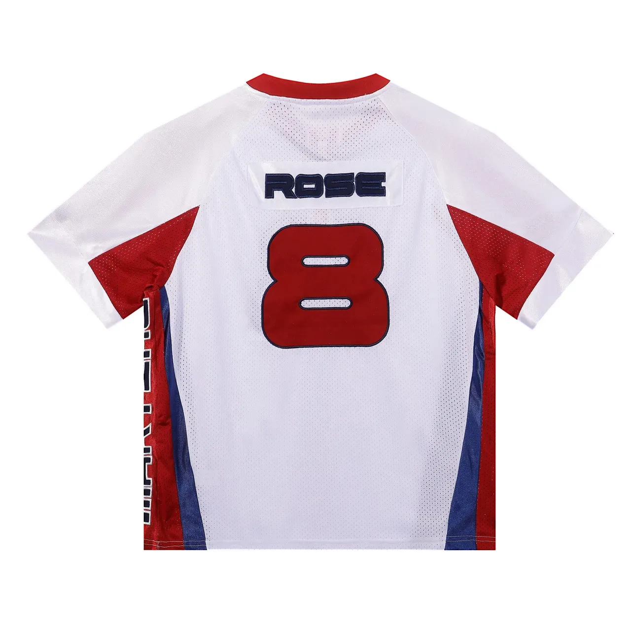 Supreme x Rose Colaboração Camiseta Branca Vermelha V-Neck Malha 4