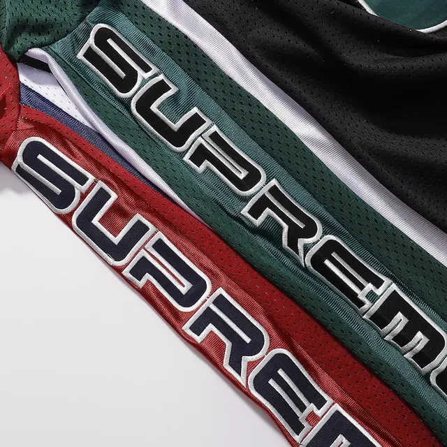 Supreme x Rose Colaboração Camiseta Branca Vermelha V-Neck Malha 11