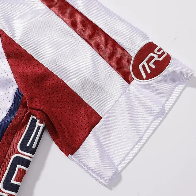 Supreme x Rose Colaboração Camiseta Branca Vermelha V-Neck Malha 15